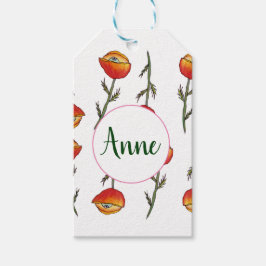 Märkre om Anpassningsbar av vallmoblommor Surreal  Presentetikett