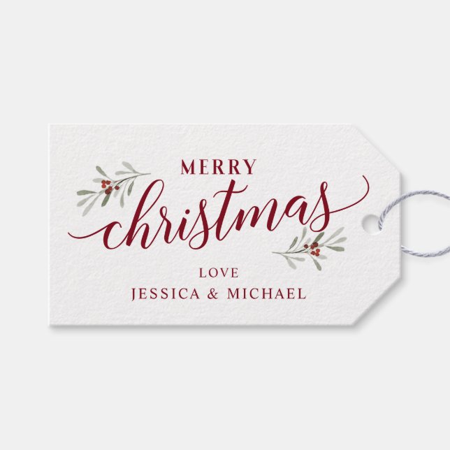 Märkre om julklapp för handgjorda presentationer - presentetikett (Framsidan (Horisontell))