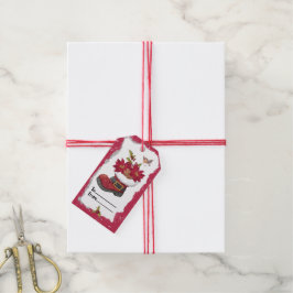 Märkre om jultomte Boot Gift Presentetikett