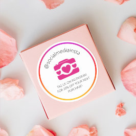 Märkre oss på Instagram för produktmärkning för ra Runt Klistermärke