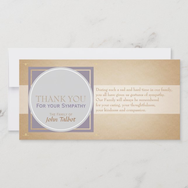 Märkre på Beige Circle P-kvadratlinjen Sympati Tac Tack Kort (Framsida)