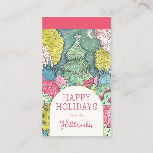 Märkre Pack för julgranskläder Visitkort (Baksida)