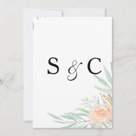 Märkre. Persikogrädde. Bröllop stationär Anteckningskort