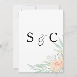 Märkre. Persikogrädde. Bröllop stationär Anteckningskort