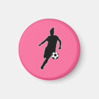 Märkre Player för fotbollsflickor (kvinnlig) - Ros Magnet
