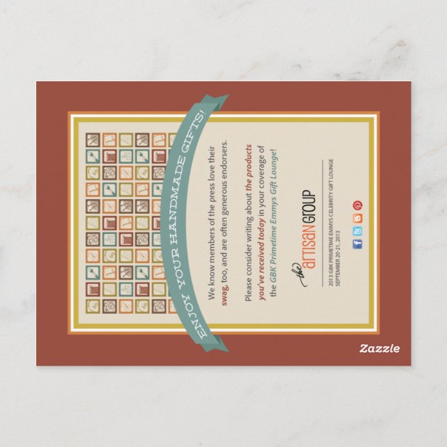 MÄRKRE Primetime Emmys Press Postcard Vykort (Baksida)