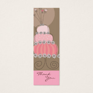 Märkre som gynnar Whimsique Rosa Cake Tack Wedding Litet Visitkort