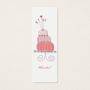 Märkre som gynnar Whimsique Rosa Cake Tack Wedding Litet Visitkort