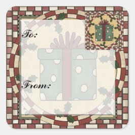 Märkre Sticker - julklapp Fyrkantigt Klistermärke