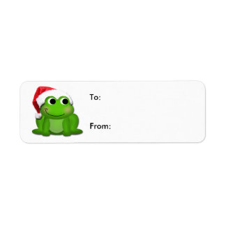 Märkre Stickers Cute Santa Hat Froggy-julklapp Returadress Etikett