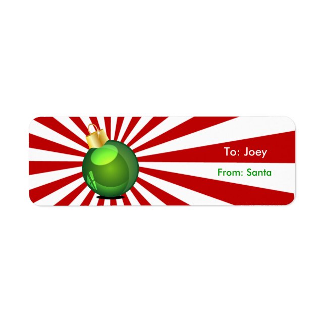 Märkre Stickers för prydnadsjulklapp Returadress Etikett (Framsidan)