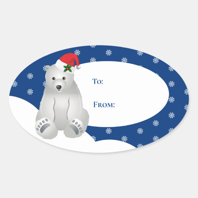 Märkre Stickers - julklapp Ovalt Klistermärke (Framsida)