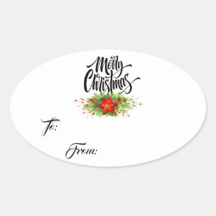 Märkre Stickers - julklapp Ovalt Klistermärke