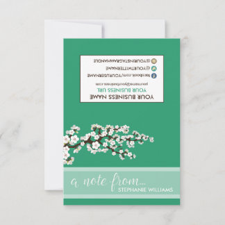 MÄRKRE Stylist Cherry Blommars Notecards (grönt)