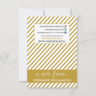 MÄRKRE Stylist Personlig Notecards (guld) Anteckningskort