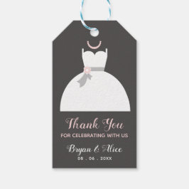 Märkre vid  Rosa Svarta Bröllop Tacken (Gown) Presentetikett