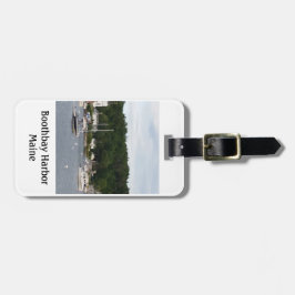 Märkren för bagage för Boothbay hamnfartyg med Bagagebricka