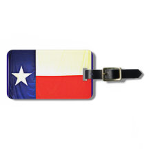 Märkren för Texas flaggabagage med läder fäster