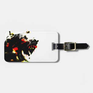 Märkren för Zombiehundbagage med läder fäster Bagagebricka