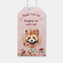 Märkrn Adsible Baby Red Panda Bear Gift Presentetikett