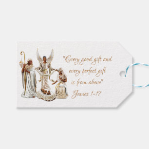Märkrn African American Ntivity Bible Verse Gift Presentetikett