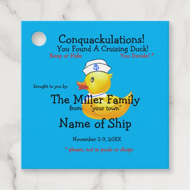 Märkrn Anka Gåvor Etiketter (Framsida)