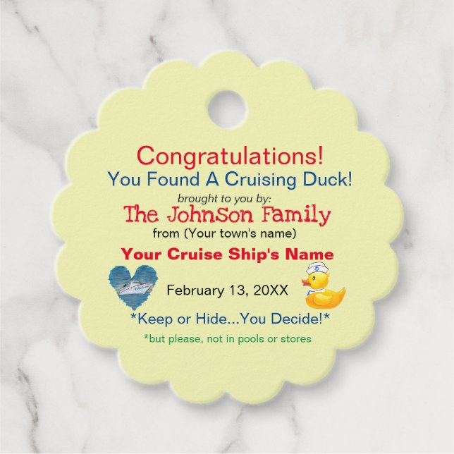 Märkrn Anka Gåvor Etiketter (Framsida)