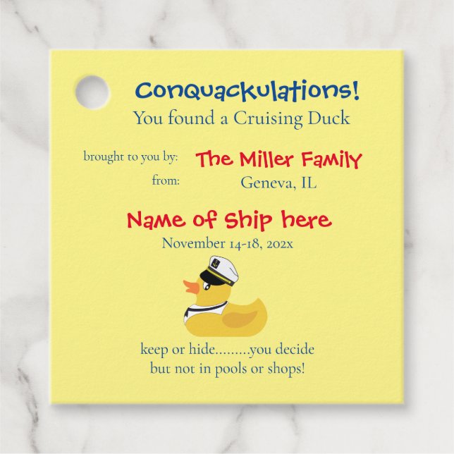 Märkrn Anka Gåvor Etiketter (Framsida)