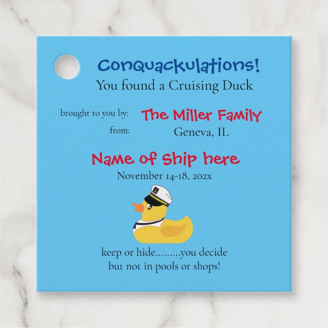 Märkrn Anka Gåvor Etiketter (Framsida)