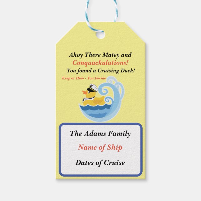 Märkrn Anka Presentetikett (Framsidan)