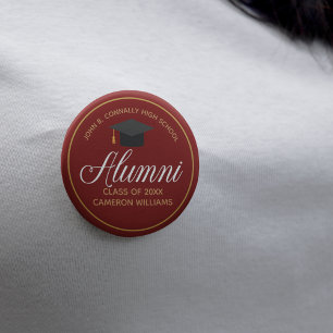 Märkrn Anpassat namn för Alumni Maroon Guld High S Knapp