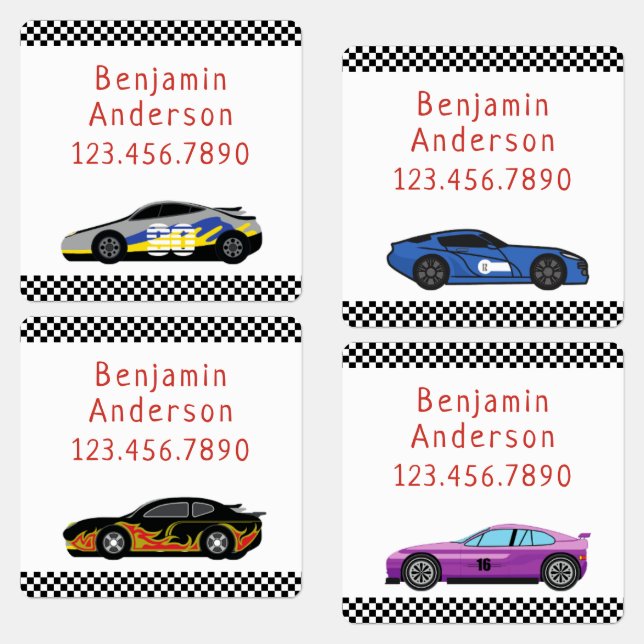 Märkrn Anpassat namn för coola Tävling Klistermärke (Grupp)
