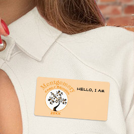 Märkrn Anpassat namn för Family Reunion Modern Trä Fraktsedel