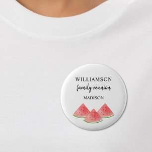 Märkrn Anpassat namn för Family Reunion Watermelon Knapp