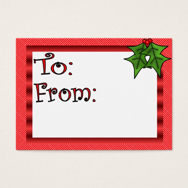 Märkrn anpassningsbar julklapp visitkort (Framsidan)