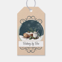 Märkrn "Bakery" och "Cocoa Snö Globe Gift" Presentetikett