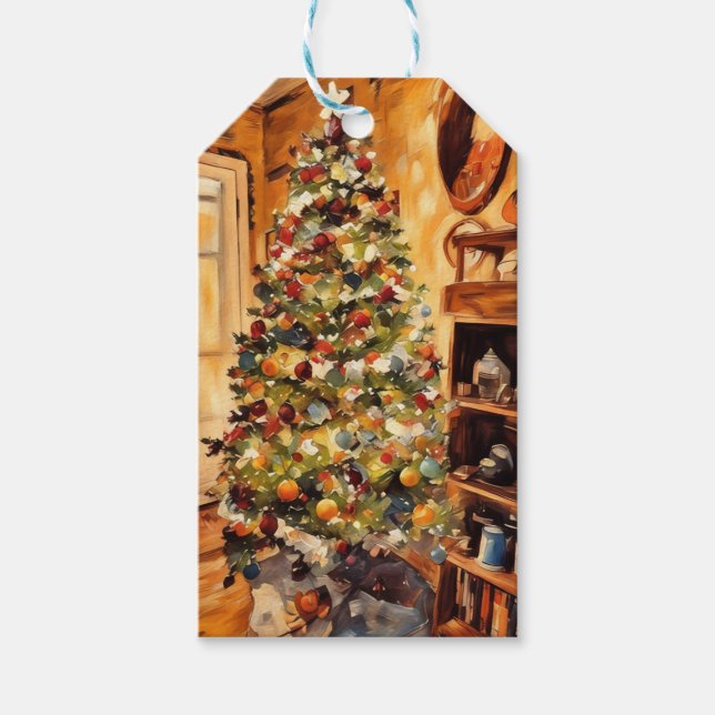 Märkrn BeSnyval Julgran Gift Presentetikett (Framsidan)