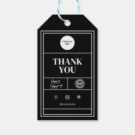 Märkrn Black Anpassningsbar Business Gift Presentetikett