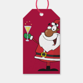 Märkrn Black Santa Helgdag Toast Papper Gift Presentetikett