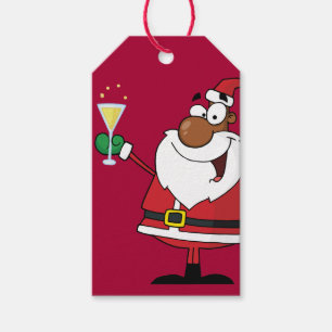Märkrn Black Santa Helgdag Toast Papprare Gift Presentetikett