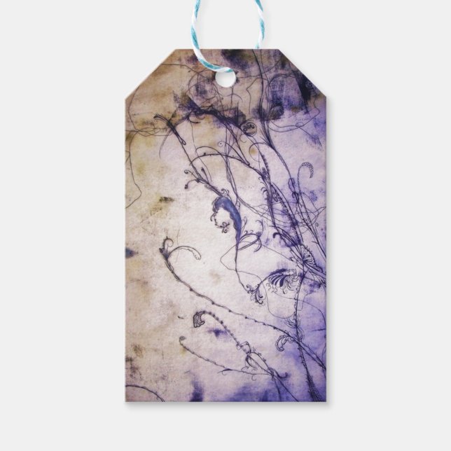 Märkrn blommigt Gift Presentetikett (Framsidan)