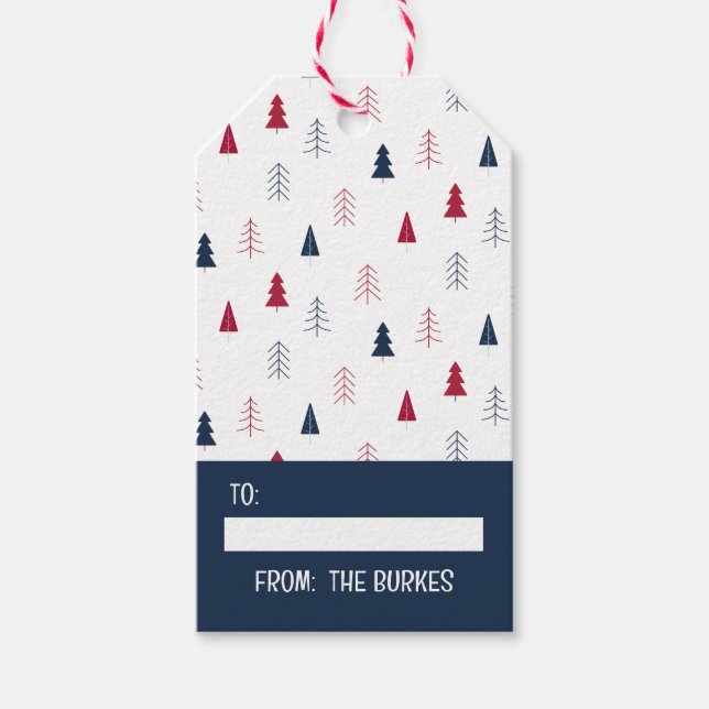 Märkrn Blue Berry Helgdag/julgåva Presentetikett (Framsidan)