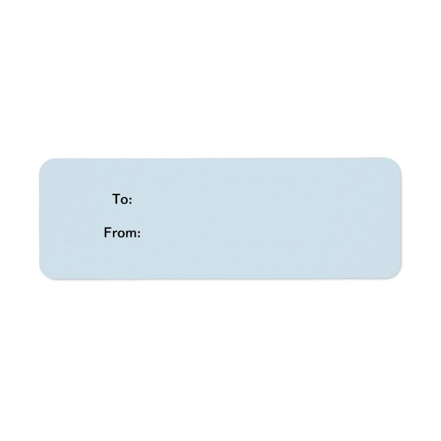 Märkrn Blue Sticker Gift Returadress Etikett (Framsidan)