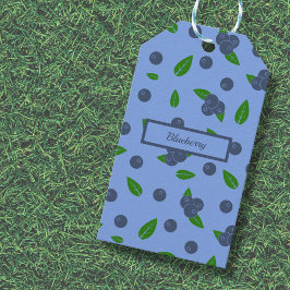 Märkrn Blueberry mönster Gift Presentetikett