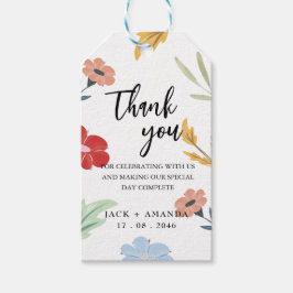 Märkrn Bröllop Gift-Blommigt med konstgjord Glatt Presentetikett