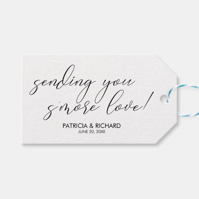 Märkrn Bröllopunktsfavoriter i Kärlek Chic Presentetikett (Framsidan (Horisontell))