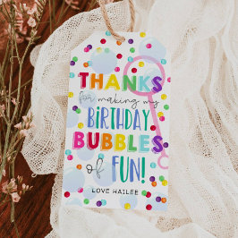 Märkrn Bubbles Födelsedagsfest Gift Presentetikett