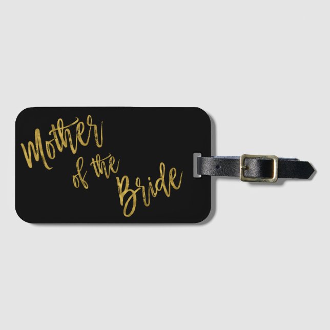 Märkrn budens mamma Gold Foil Luggage Bag Bag Bagagebricka (Framsida horisontal)