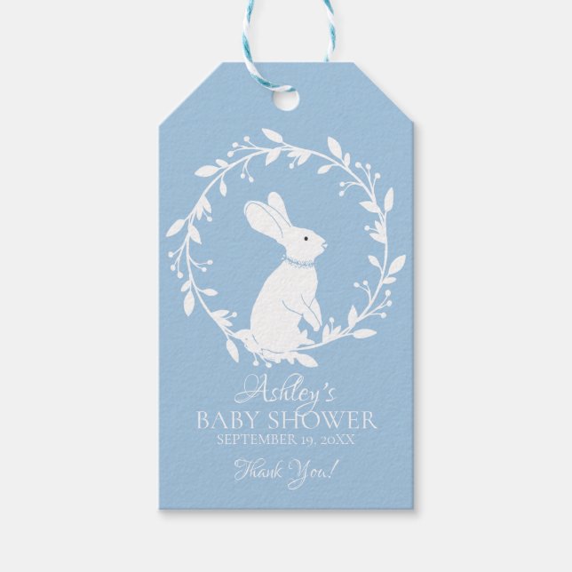 Märkrn Bunny Baby Shower Favor Gift Presentetikett (Framsidan)