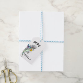 Märkrn Butterfly Fält Design Gift Presentetikett